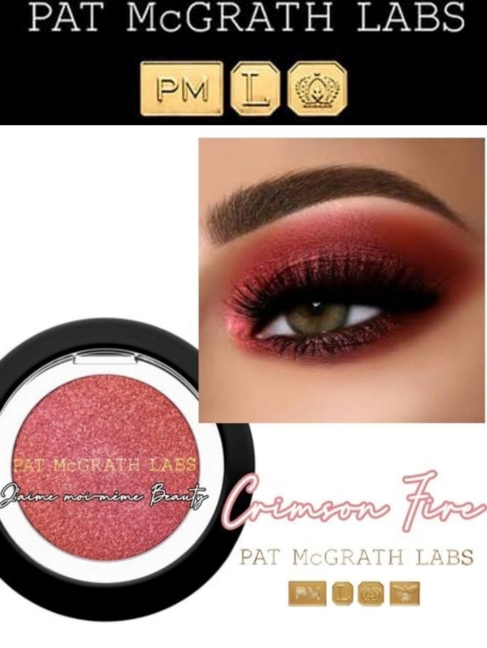 Pat Mcgrath Eyeshadow in Crimson Fire -  METALLIC PINK- RED SHIMMER